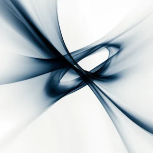 Œuvre d'art abstraite avec des ondulations allant du gris au noir