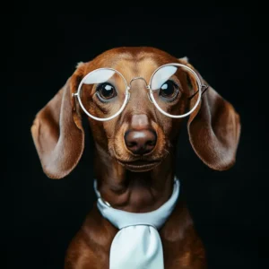 Photographie en portrait d'un Tequel portant des lunettes rondes et une écharpe blanche