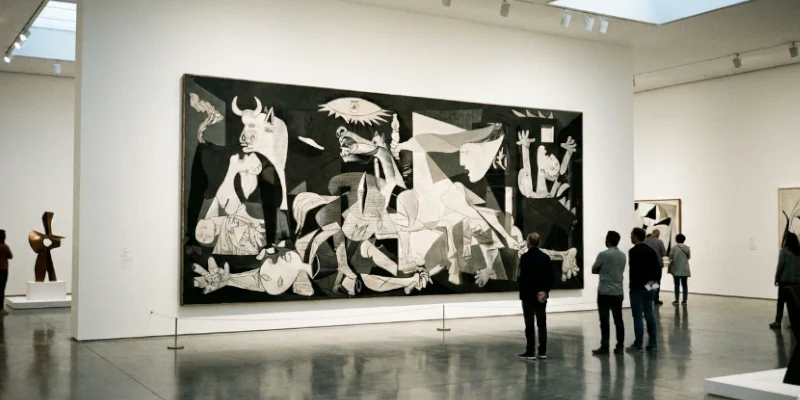 "Guernica" de Pablo Picasso exposé dans une galerie d'art