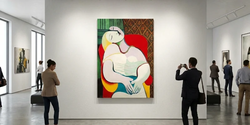 "Le Rêve" de Pablo Picasso exposé dans une galerie d'art
