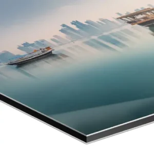 Exemple d'une finition d'un tableau sur aluminium